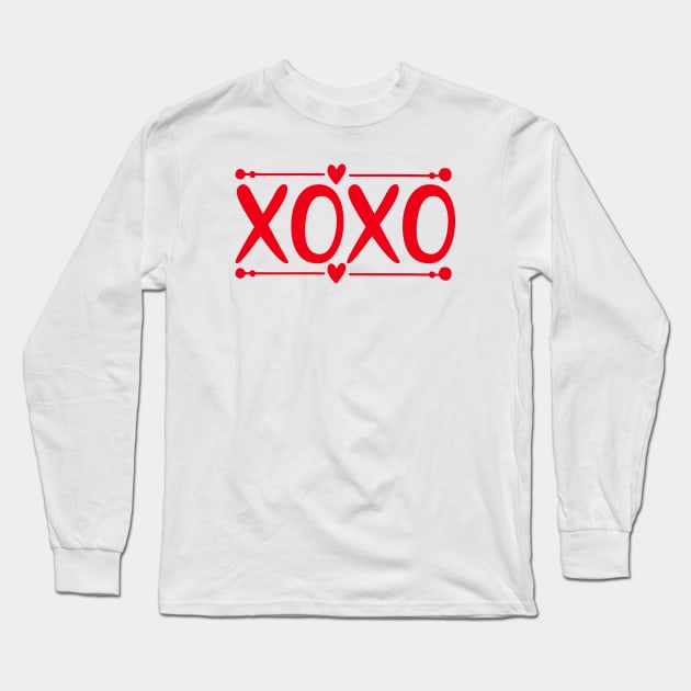 Hugs and Kisses xoxo Long Sleeve T-Shirt by Peter the T-Shirt Dude